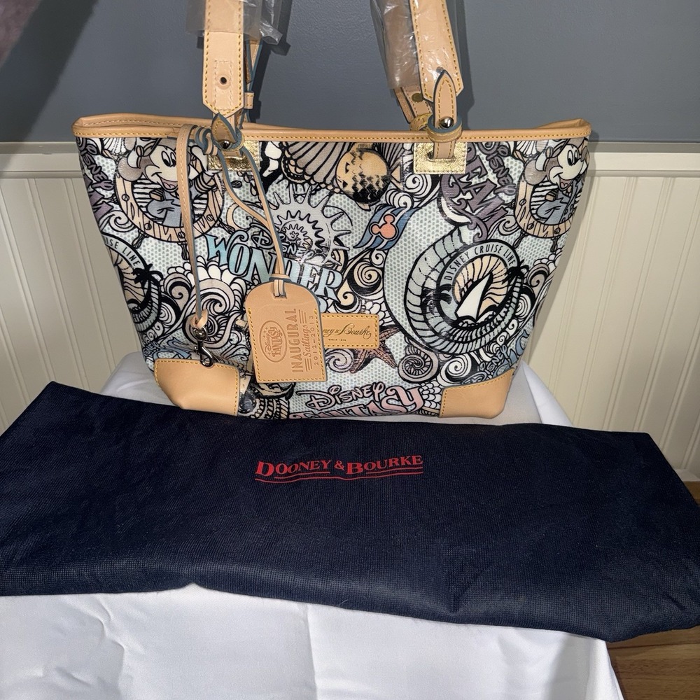 Dooney & Bourke Disney Inaugural Sailings 2012-2013 Large Tote Bag Purse NEW